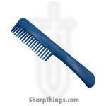 VOC - HWT229D - Comb Knife - Fixed Blade Knife - Stainless Satin Dagger - Plastic - Blue