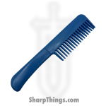 VOC - HWT229D - Comb Knife - Fixed Blade Knife - Stainless Satin Dagger - Plastic - Blue - Image 2
