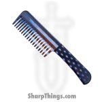 VOC - HWT229G - Comb Knife - Fixed Blade Knife - Stainless Satin Dagger - Plastic - Red|White|Blue - Image 2