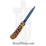VOC - HWT229H - Comb Knife - Fixed Blade Knife - Stainless Satin Dagger - Plastic - Black|White - Image 2