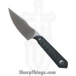 Kizer Cutlery - KI1040S8 - Mini Harpoon - Fixed Blade Knife - M390 Satin Clip Point - Carbon Fiber - Black