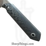 Kizer Cutlery - KI1040S8 - Mini Harpoon - Fixed Blade Knife - M390 Satin Clip Point - Carbon Fiber - Black - Image 7