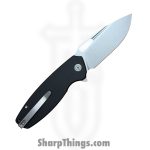 Kubey - KUB3220 - Tityus Linerlock - Folding Knife - 14C28N Stonewash Drop Pont - G10 - Black - Image 2