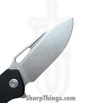 Kubey - KUB3220 - Tityus Linerlock - Folding Knife - 14C28N Stonewash Drop Pont - G10 - Black - Image 4