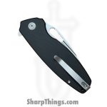 Kubey - KUB3220 - Tityus Linerlock - Folding Knife - 14C28N Stonewash Drop Pont - G10 - Black - Image 6