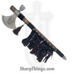 VOC - L-13 - Indian Axe - Stainless Satin Axe - Wood - Brown