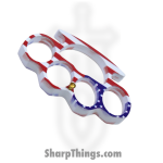 VOC - M0876-9A - DLX METAL BELT BUCKLE - Metal - Red|White|Blue - Image 2
