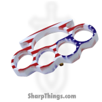 VOC - M0876-9A - DLX METAL BELT BUCKLE - Metal - Red|White|Blue