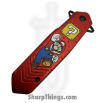 VOC - PF63G - Super Mario - Assisted Open Knife - Stainless Coated Spear - Aluminum - Red - Image 3