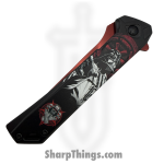 VOC - PF65A - Darth Vader - Assisted Open Knife - Stainless Coated Tanto - Aluminum - Black/Red - Image 3
