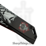 VOC - PF65A - Darth Vader - Assisted Open Knife - Stainless Coated Tanto - Aluminum - Black/Red - Image 5