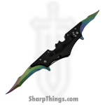 VOC - PF6RW - Batman - Assisted Open Knife - Stainless Coated Batwing - Aluminum - Black - Image 2