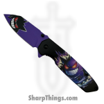 VOC - PF83E - Pokemon - Assisted Open Knife - Stainless Coated Wharncliffe - Aluminum - Purple