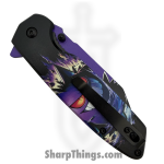 VOC - PF83E - Pokemon - Assisted Open Knife - Stainless Coated Wharncliffe - Aluminum - Purple - Image 3