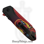 VOC - PF85J - DeadPool - Assisted Open Knife - Stainless Coated Reverse Tanto - Aluminum - Black/Red - Image 4