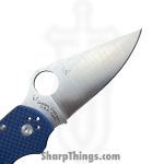 Spyderco - SC223GPCBL - Para 3 Compression Lock - Folding Knife - CPM-SPY27 Satin Drop Pont - G10 - Blue - Image 4