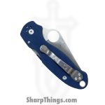 Spyderco - SC223GPCBL - Para 3 Compression Lock - Folding Knife - CPM-SPY27 Satin Drop Pont - G10 - Blue - Image 6