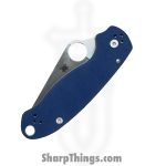 Spyderco - SC223GPCBL - Para 3 Compression Lock - Folding Knife - CPM-SPY27 Satin Drop Pont - G10 - Blue - Image 7