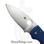 Spyderco - SC229GPCBL - Shaman Compression Lock - Folding Knife - CPM-SPY27 Satin Drop Pont - G10 - Blue - Image 5