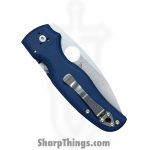 Spyderco - SC229GPCBL - Shaman Compression Lock - Folding Knife - CPM-SPY27 Satin Drop Pont - G10 - Blue - Image 7