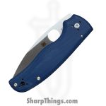 Spyderco - SC229GPCBL - Shaman Compression Lock - Folding Knife - CPM-SPY27 Satin Drop Pont - G10 - Blue - Image 8