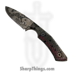 Lex Rex - SQ4403086 - Midsize Jacobite - Fixed Blade Knife - 80crv2 Acid Wash Drop Point - G10 - Green Red