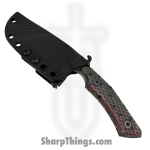 Lex Rex - SQ4403086 - Midsize Jacobite - Fixed Blade Knife - 80crv2 Acid Wash Drop Point - G10 - Green Red - Image 3
