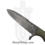 Lex Rex - SQ6600708 - Midsize Shard - Fixed Blade Knife - 80crv2 Blasted Spear Point - Burl Wood|Truestone|Micarta - Brown|Black|OD Green - Image 5