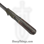 Lex Rex - SQ6600708 - Midsize Shard - Fixed Blade Knife - 80crv2 Blasted Spear Point - Burl Wood|Truestone|Micarta - Brown|Black|OD Green - Image 6