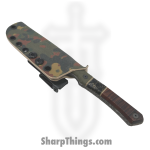 Lex Rex - SQ6600708 - Midsize Shard - Fixed Blade Knife - 80crv2 Blasted Spear Point - Burl Wood|Truestone|Micarta - Brown|Black|OD Green - Image 3