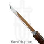 Lex Rex - SQ7838383 - Driftless Paring Knife - Fixed Blade Knife - Nitro-V Satin Reverse Tanto - Burl Wood Epoxy Resin - Multi - Image 3