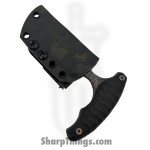 Lex Rex - SQ8227540 - EDC Bearknuckle - Fixed Blade Knife - 80crv2 Blasted Modified Tanto - Micarta - Black - Image 3