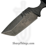 Lex Rex - SQ8227540 - EDC Bearknuckle - Fixed Blade Knife - 80crv2 Blasted Modified Tanto - Micarta - Black - Image 5