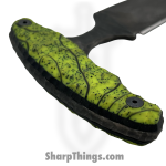 Lex Rex - SQ9705084 - EDC Bearknuckle - Fixed Blade Knife - 80crv2 Blasted Push Dagger - Rubberized G10 - Green Black - Image 5