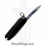 Victorinox - VN062233 - Classic - Folding Knife - Stainless Polished Drop Pont - ABS - Black - Image 2