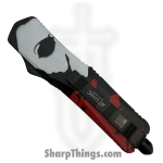 Atomic Knives - WNS-A11-HWN - Thin Man M. Myers - OTF Auto - D2 Coated Tanto - Aluminum - Red/White/Black - Image 4