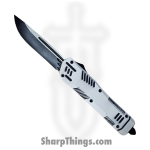 Atomic Knives - WNS-A18T-WT - Mark 4 - OTF Auto - D2 Two Tone Tanto - Aluminum - White