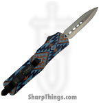 Atomic Knives - WNS-A1M-NTV - Thin Man Native - OTF Auto - D2 Satin Dagger - Aluminum - Black/Red/Blue - Image 2