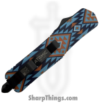 Atomic Knives - WNS-A1M-NTV - Thin Man Native - OTF Auto - D2 Satin Dagger - Aluminum - Black/Red/Blue - Image 4
