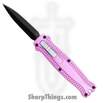 Atomic Knives - WNS-A702-PK - Micro Cali 2 - OTF Auto - D2 Coated Dagger - Aluminum - Pink