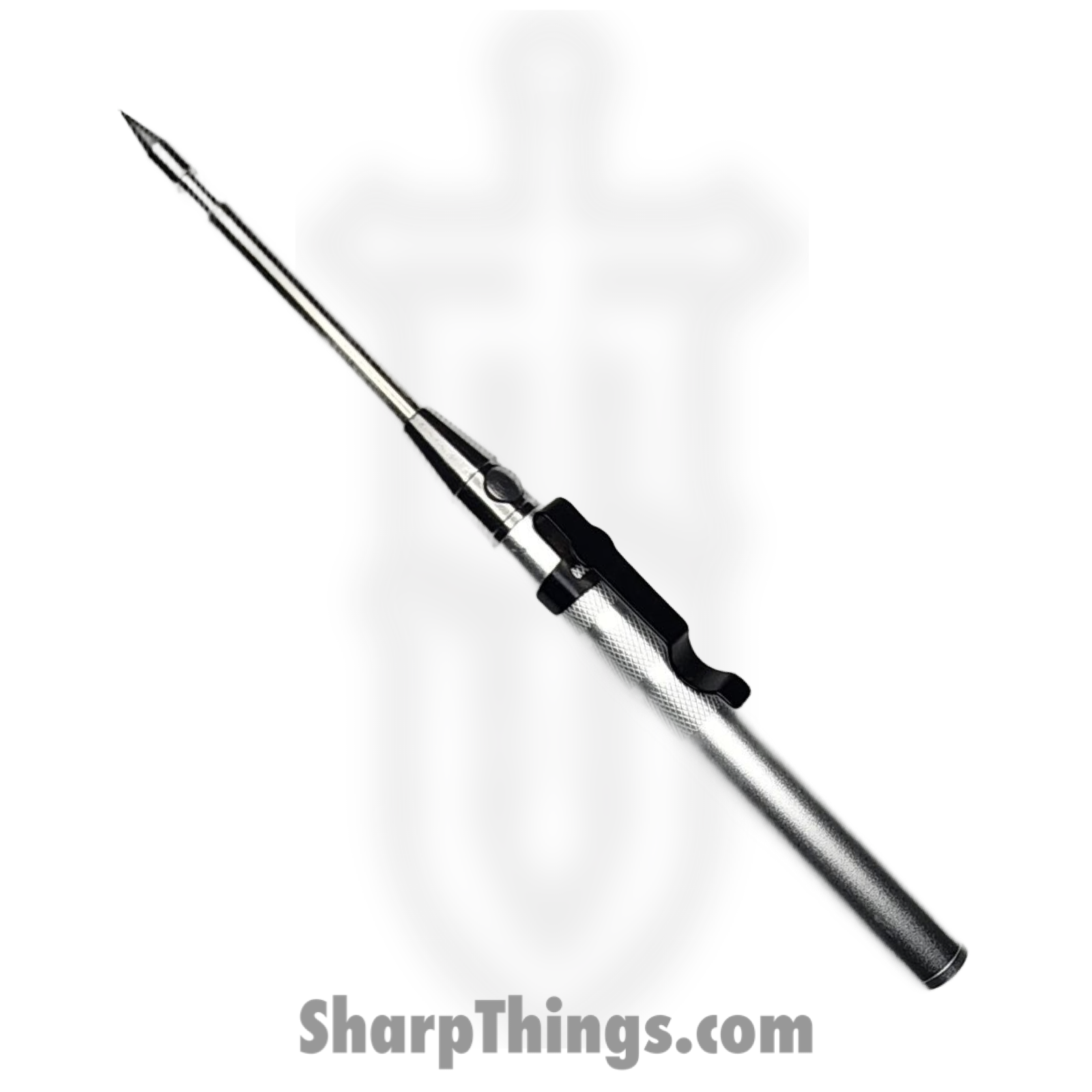 WNS-AT25-GY_1.png Atomic Knives - WNS-AT25-GY - Guard Father Automatic OTF Icepick - OTF Auto - D2 Satin Spike - Aluminum - Grey - Image 1