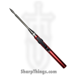 Atomic Knives - WNS-AT25-RD - Guard Father Automatic OTF Icepick - OTF Auto - D2 Satin Spike - Aluminum - Red