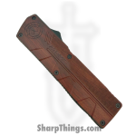 Atomic Knives - WNS-DT01RWD-TT - UltraLite ATOMIC - OTF Auto - D2 Satin Tanto - Aluminum - Woodgrain - Image 4