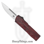 Atomic Knives - WNS-DT01RWD - UltraLite ATOMIC - OTF Auto - D2 Satin Drop Point - Aluminum - Woodgrain