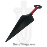 VOC - FS144 - 9.5in Ninja Kunai - Fixed Blade Knife - Stainless Coated Spear - Cord Wrap - Red - Image 4