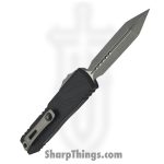 Microtech - 12304TP-10 - UTX-85 Gen IV - OTF Auto - M390MK Apocalyptic Spartan - Deep Engraved Topographic Aluminum - Black - Image 2