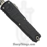 Microtech - 12304TP-10 - UTX-85 Gen IV - OTF Auto - M390MK Apocalyptic Spartan - Deep Engraved Topographic Aluminum - Black - Image 4