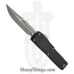 Microtech - 12354TP-10AP - UTX-85 Gen IV - OTF Auto - M390MK Apocalyptic Interceptor - Deep Engraved Topographic Aluminum - Black