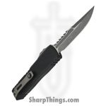Microtech - 12354TP-10AP - UTX-85 Gen IV - OTF Auto - M390MK Apocalyptic Interceptor - Deep Engraved Topographic Aluminum - Black - Image 2