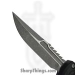 Microtech - 12354TP-10AP - UTX-85 Gen IV - OTF Auto - M390MK Apocalyptic Interceptor - Deep Engraved Topographic Aluminum - Black - Image 3